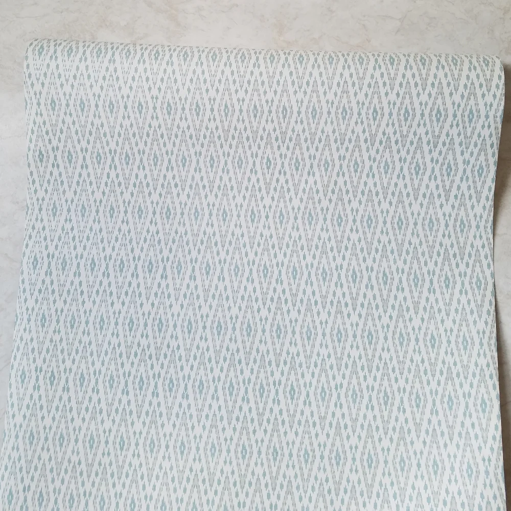 Wallpaper Blue Aztec Vibe Carey Lind - boho